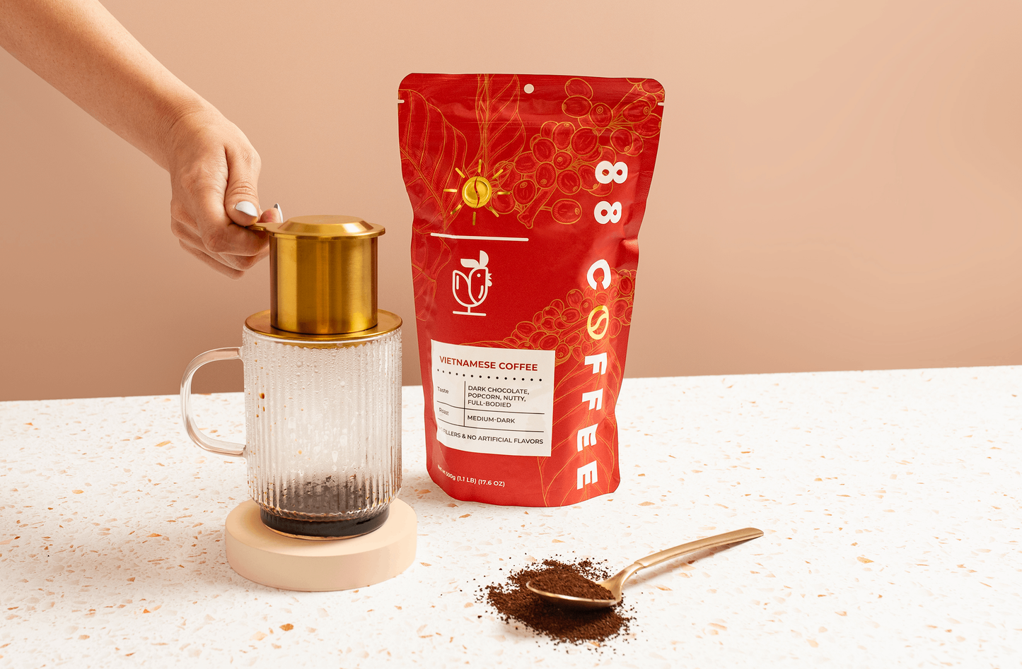 (1 case of 24 bags) Wholesale Vietnamese Robusta Coffee 12oz bag