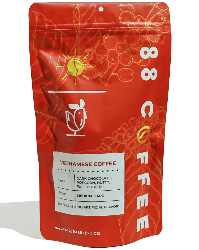 88 coffee company iced authentic vietnamese coffee condense milk beans red bag gold stainless steel vietnam phin filter robusta ground big red bag